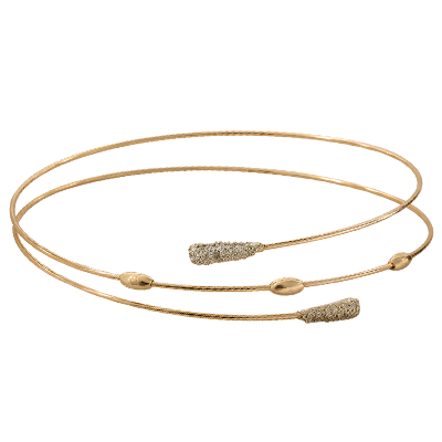 Bracciale Oro Estremi Diamante e Gocce