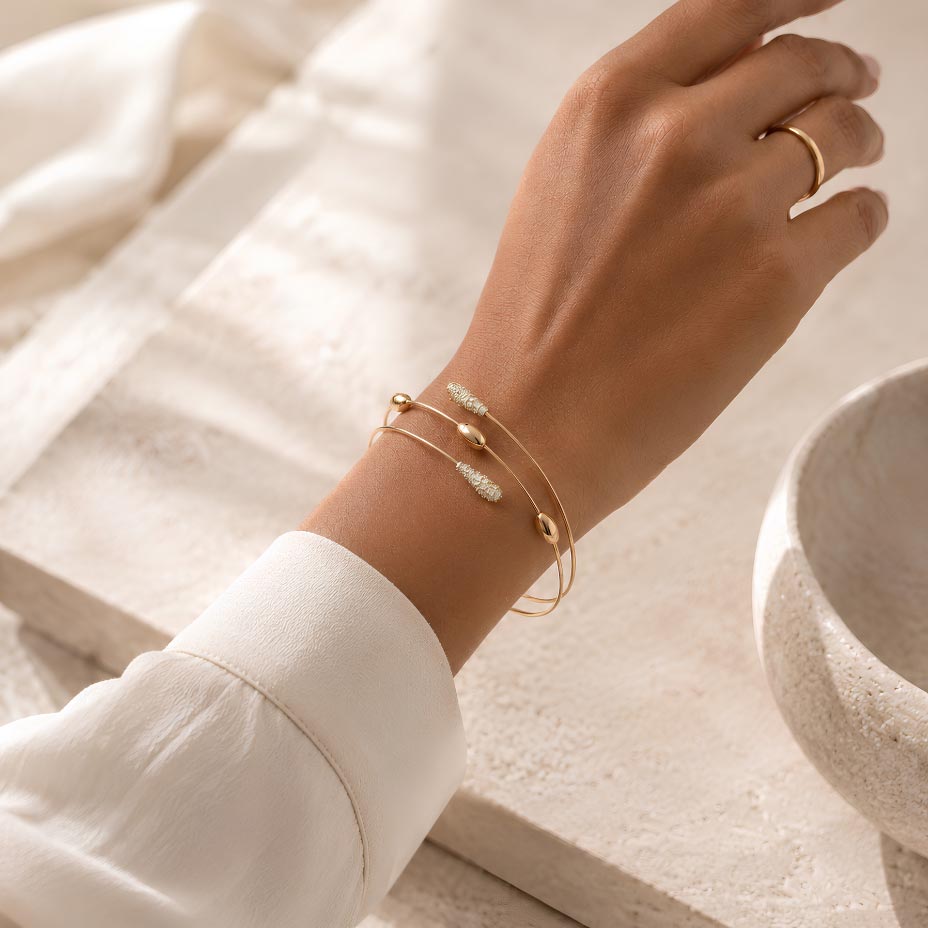 Bracciale Oro Estremi Diamante e Gocce