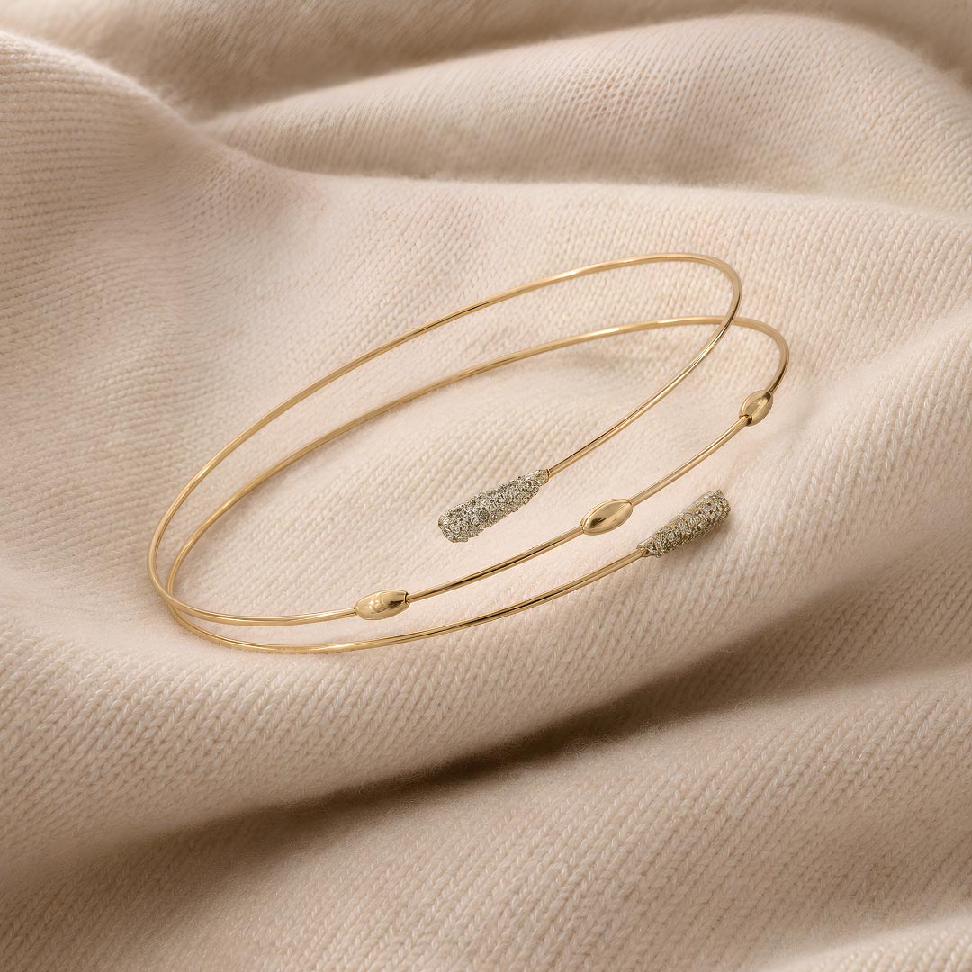Bracciale Oro Estremi Diamante e Gocce