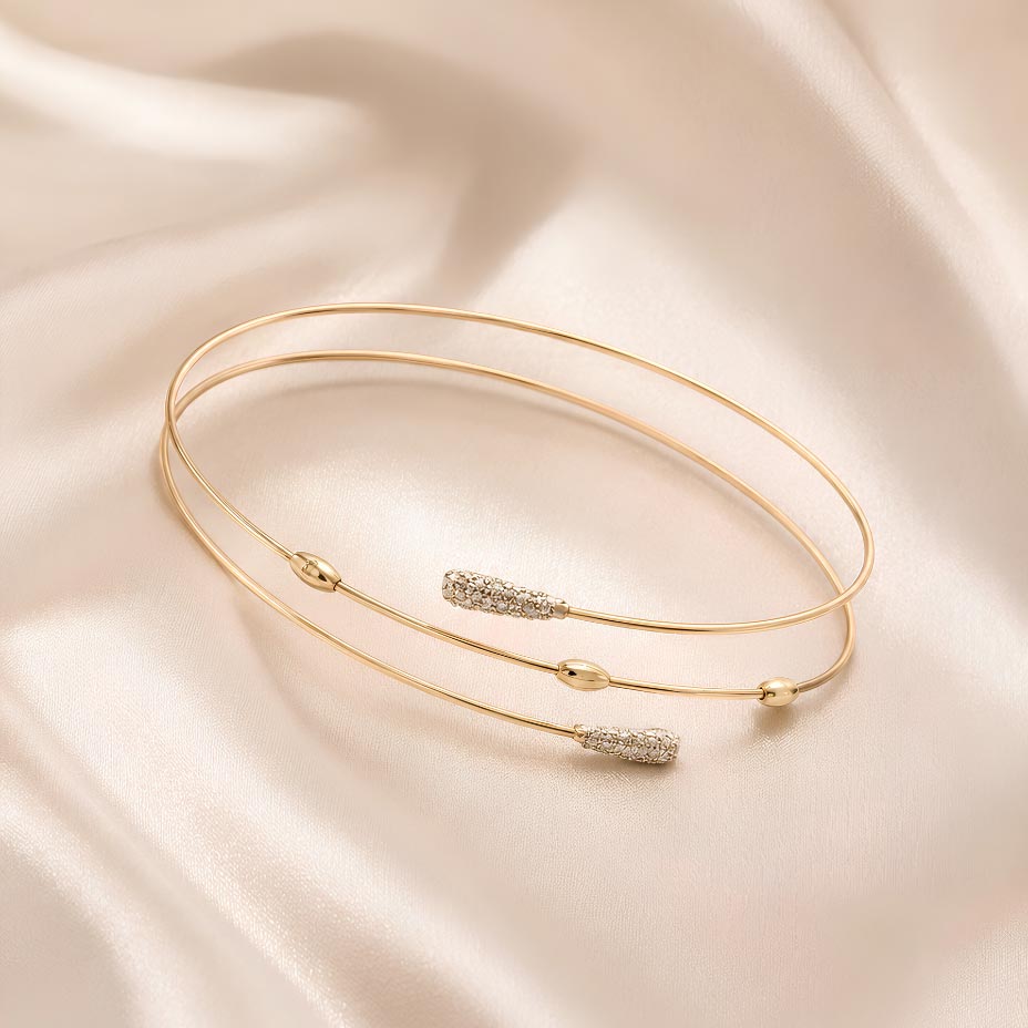 Bracciale Oro Estremi Diamante e Gocce