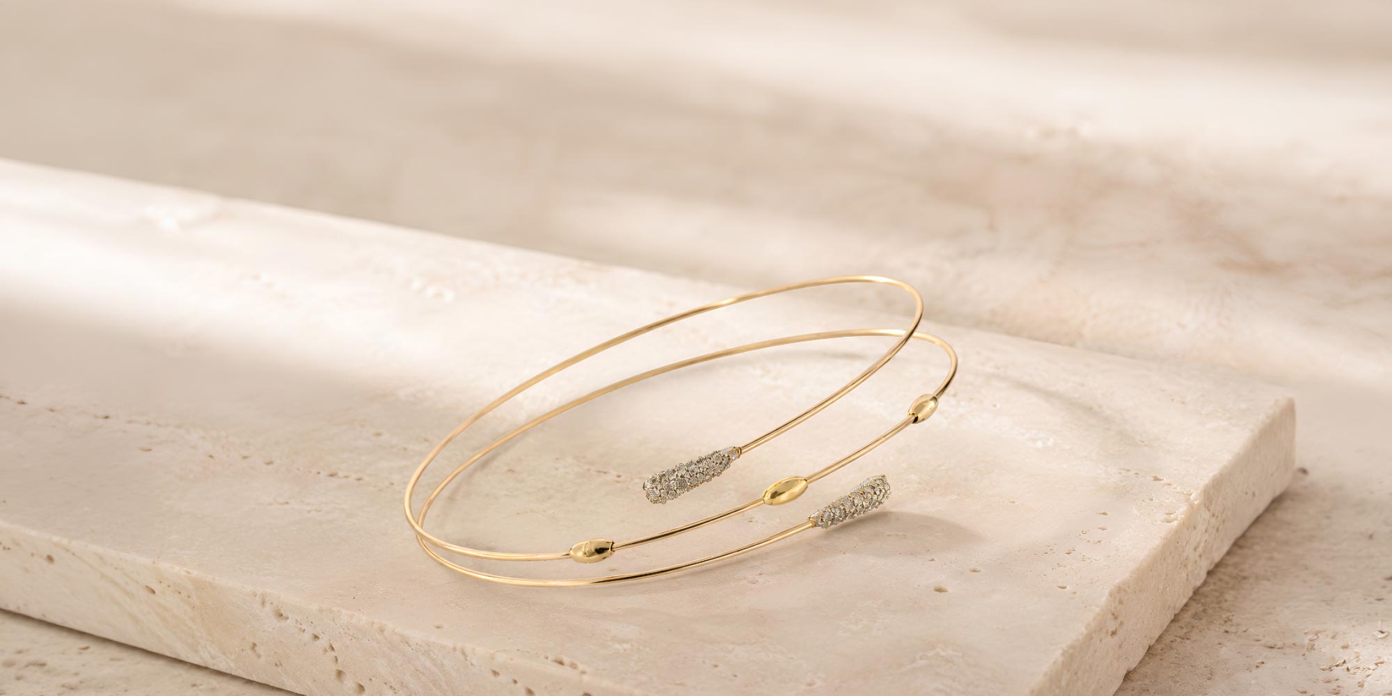 Bracciale Oro Estremi Diamante e Gocce