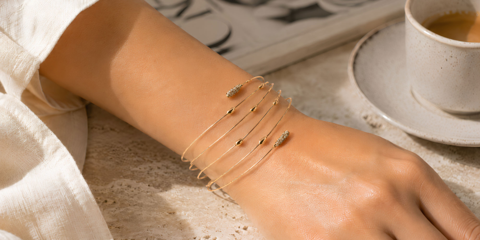 Bracciale Oro Estremi in Diamante e Intrecci con Gocce