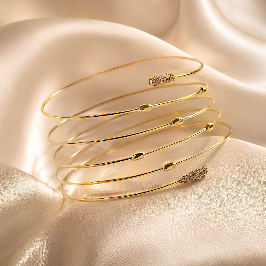 Bracciale Oro Estremi in Diamante e Intrecci con Gocce