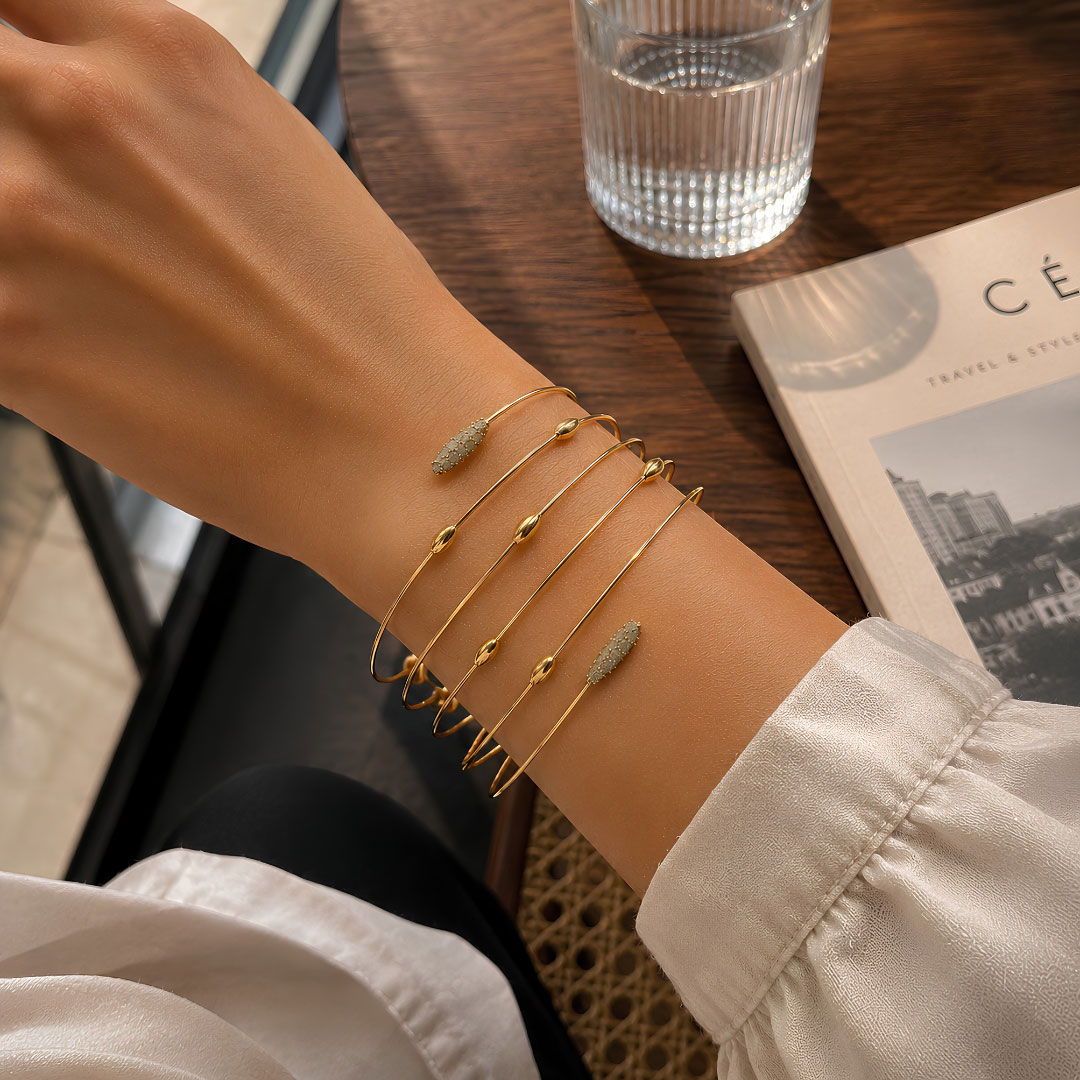 Bracciale Oro Estremi in Diamante e Intrecci con Gocce