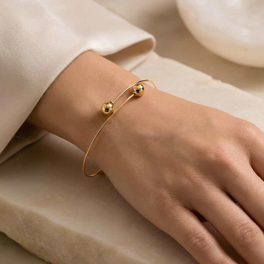 Bracciale Oro Estremi Palle Oro