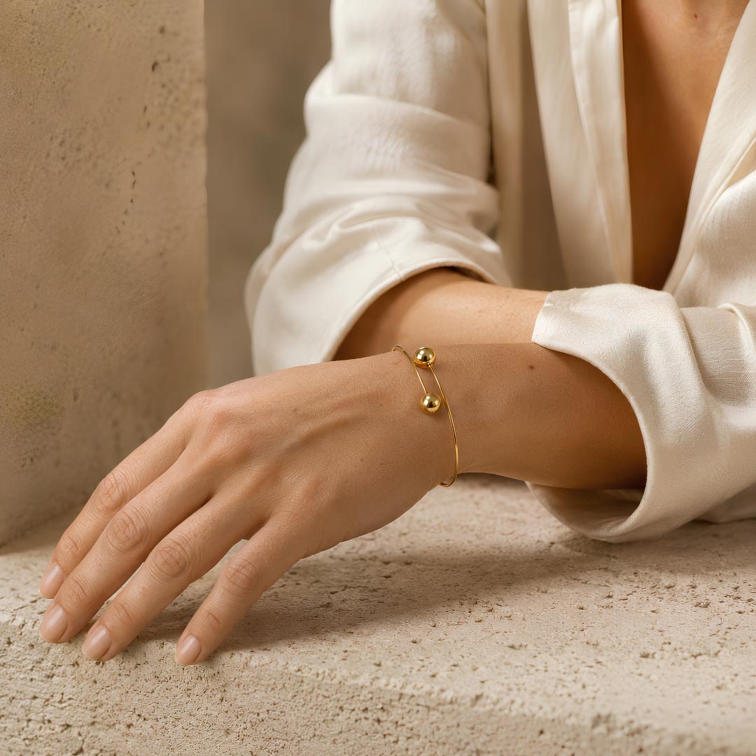 Bracciale Oro Estremi Palle Oro