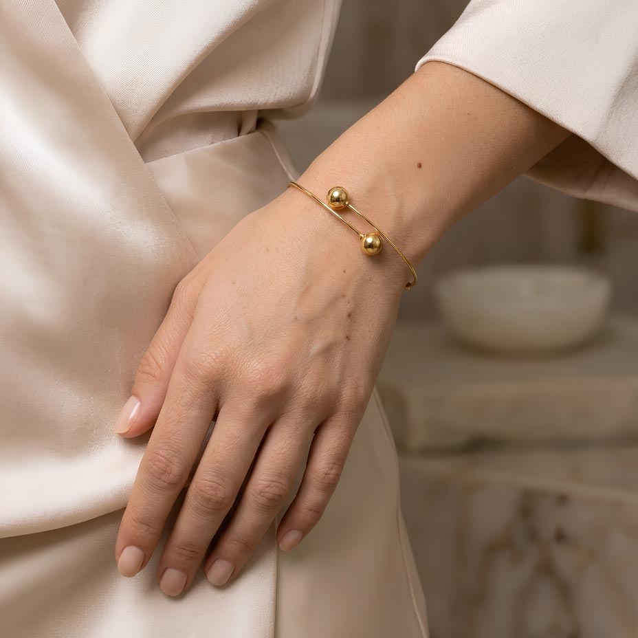 Bracciale Oro Estremi Palle Oro
