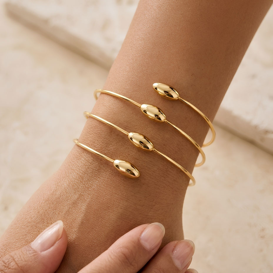 Bracciale Oro a Spirale con Gocce