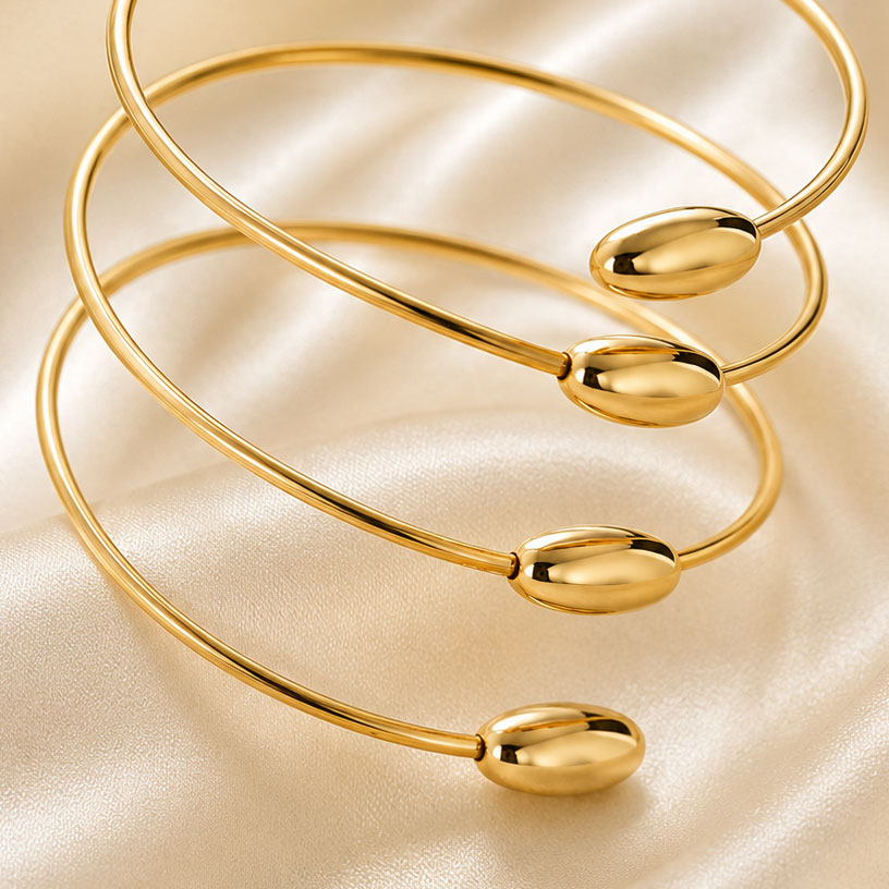 Bracciale Oro a Spirale con Gocce