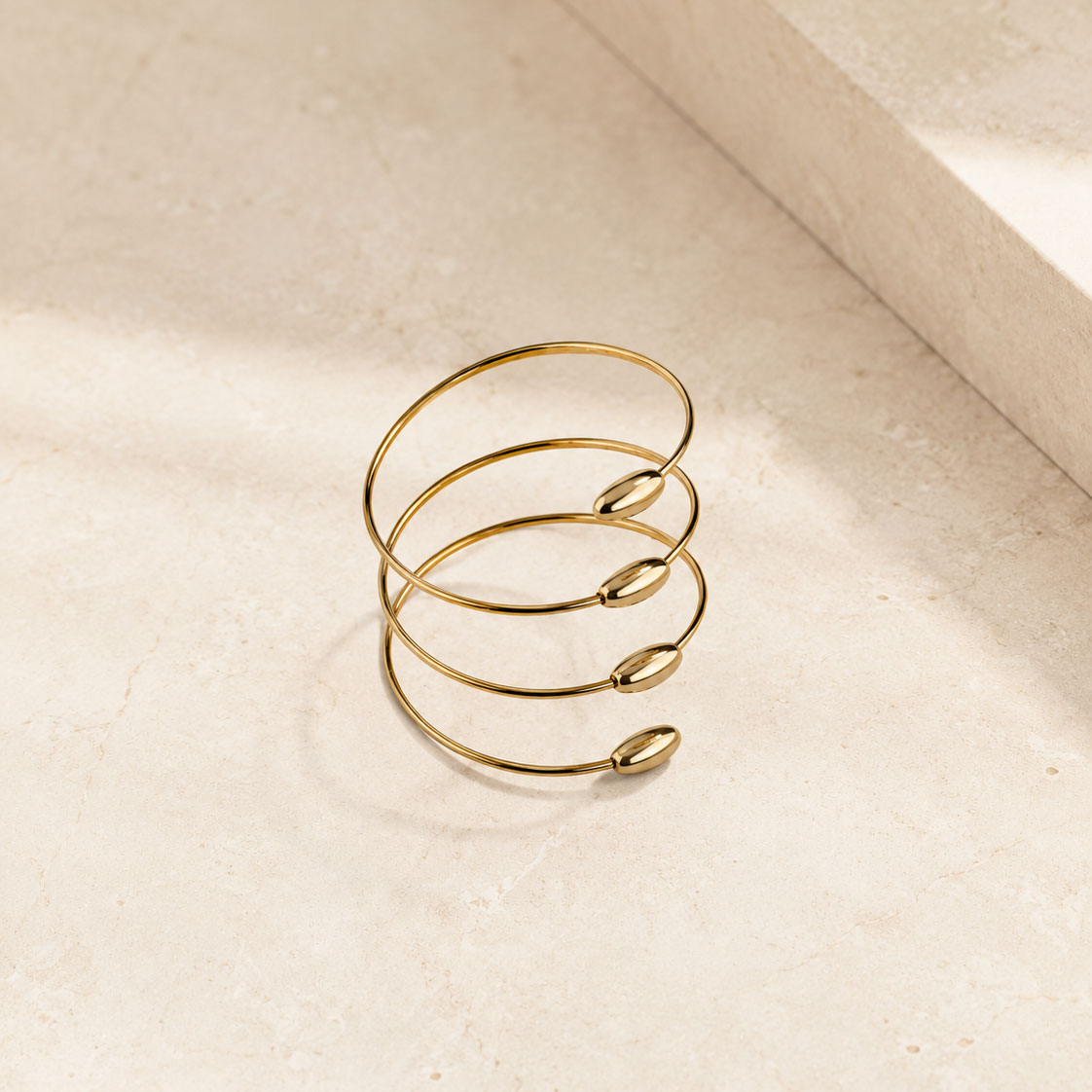 Bracciale Oro a Spirale con Gocce