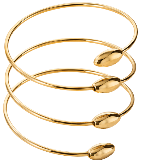 Bracciale Oro a Spirale con Gocce